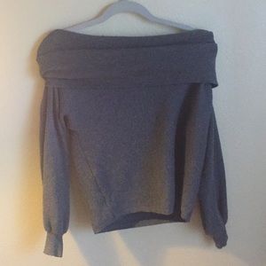 Zara grey off the shoulder sweater
